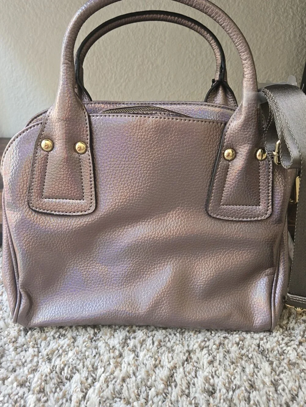 JUICY COUTURE Holographic Metallic Heart Locket Satchel Bag